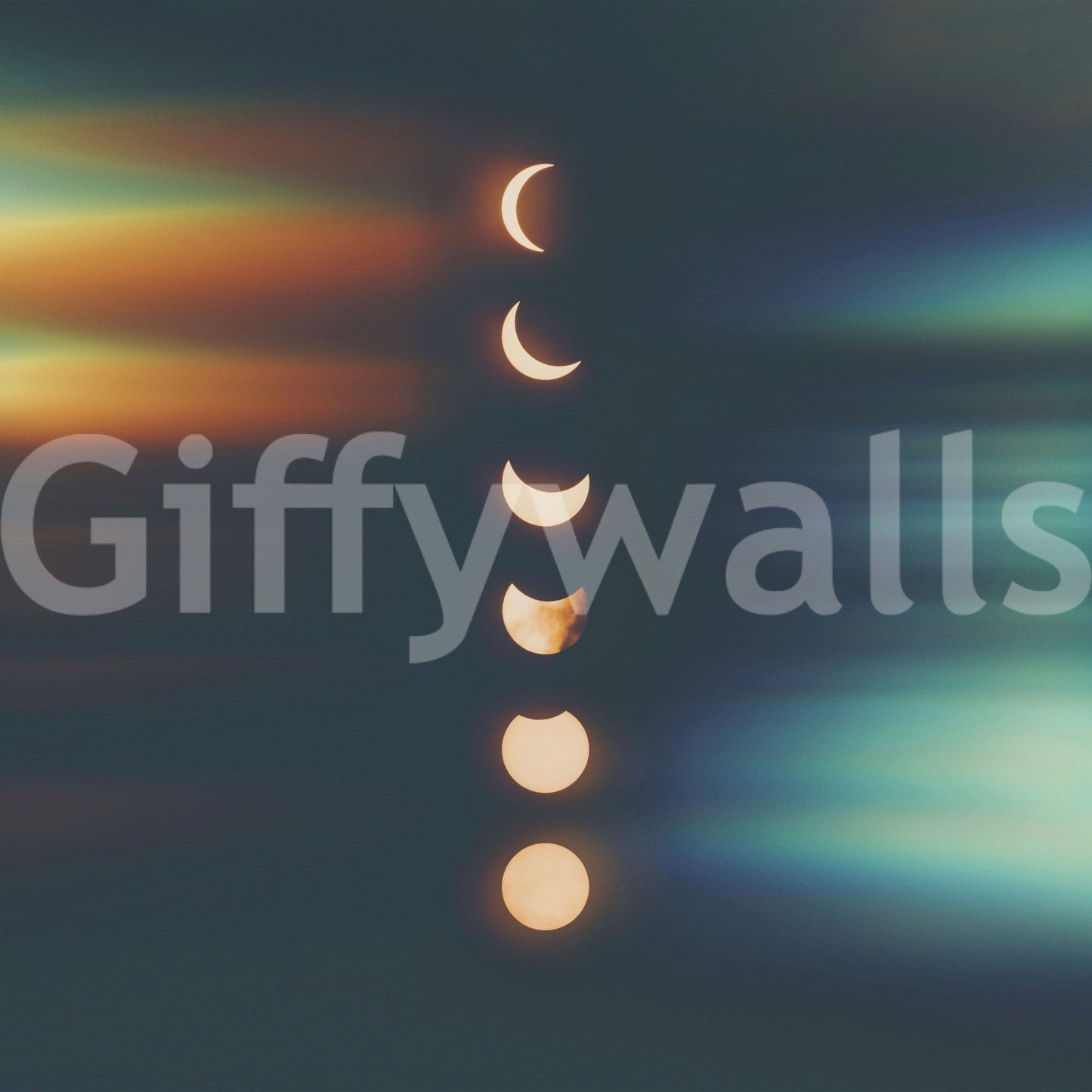 Shining Moon Phases Wall Mural