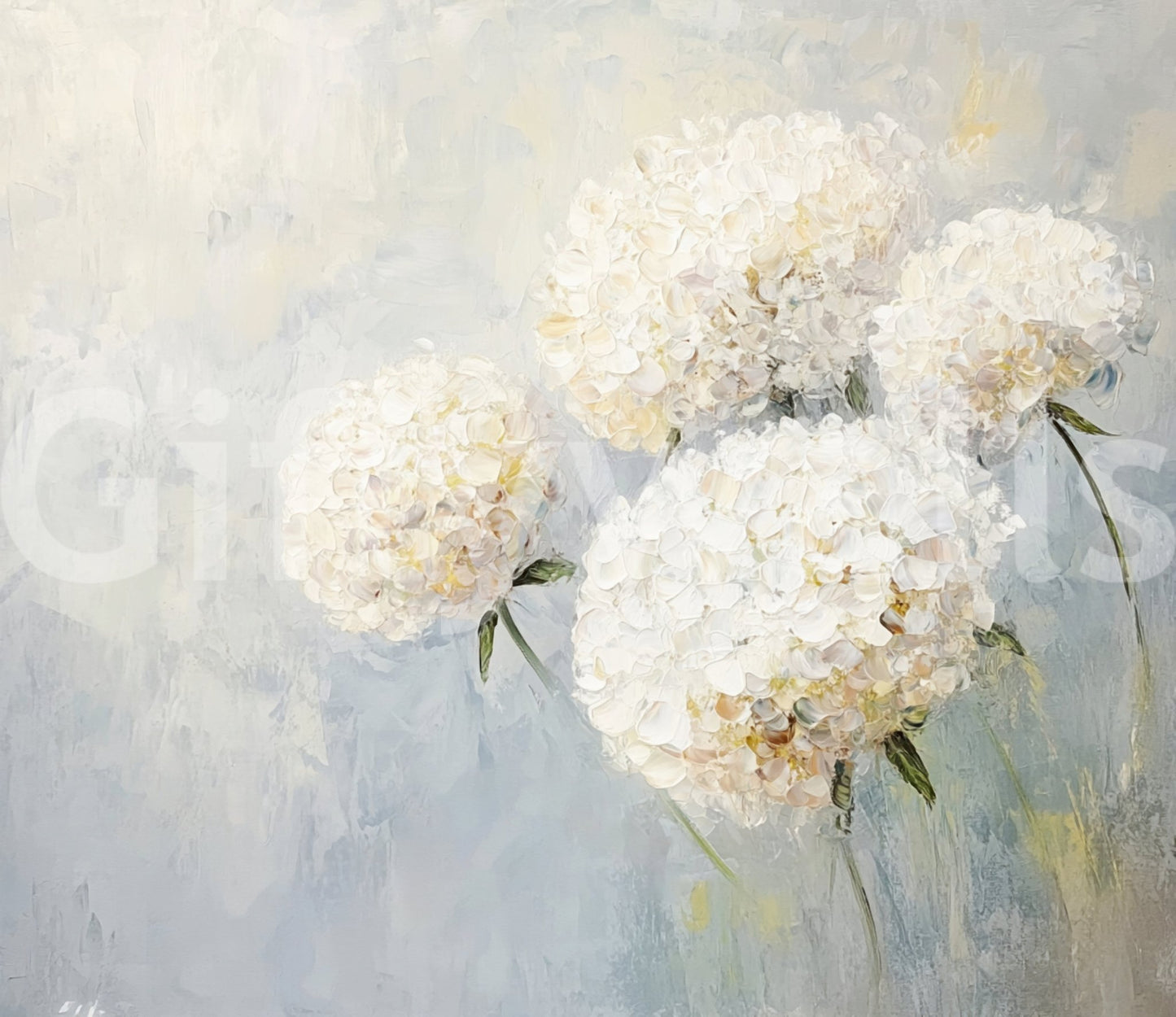 Impressionistic flowers in the Soft Bloom: Floral Impression Wall Mural.