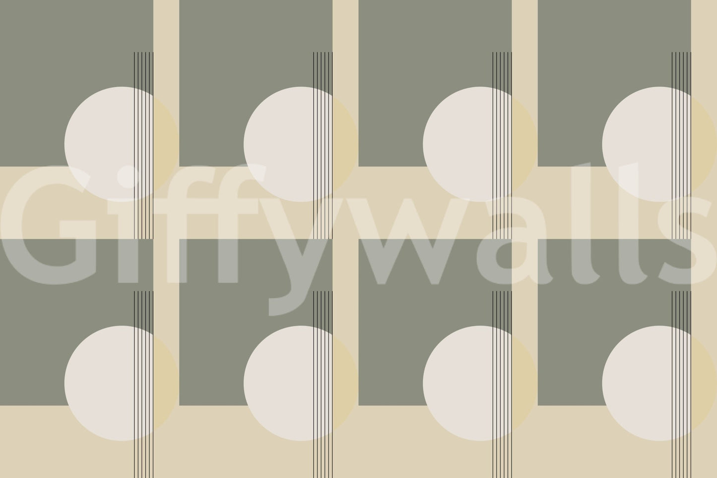 Accent wall featuring Soft Contrast Minimalist Geometric styling.