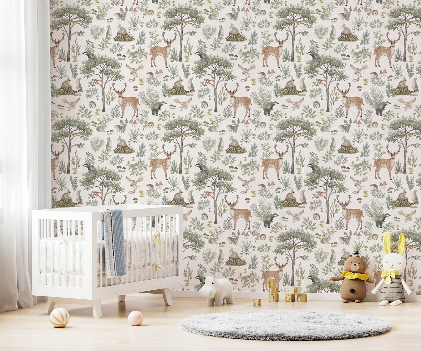 Timeless wildlife wallpaper with trees