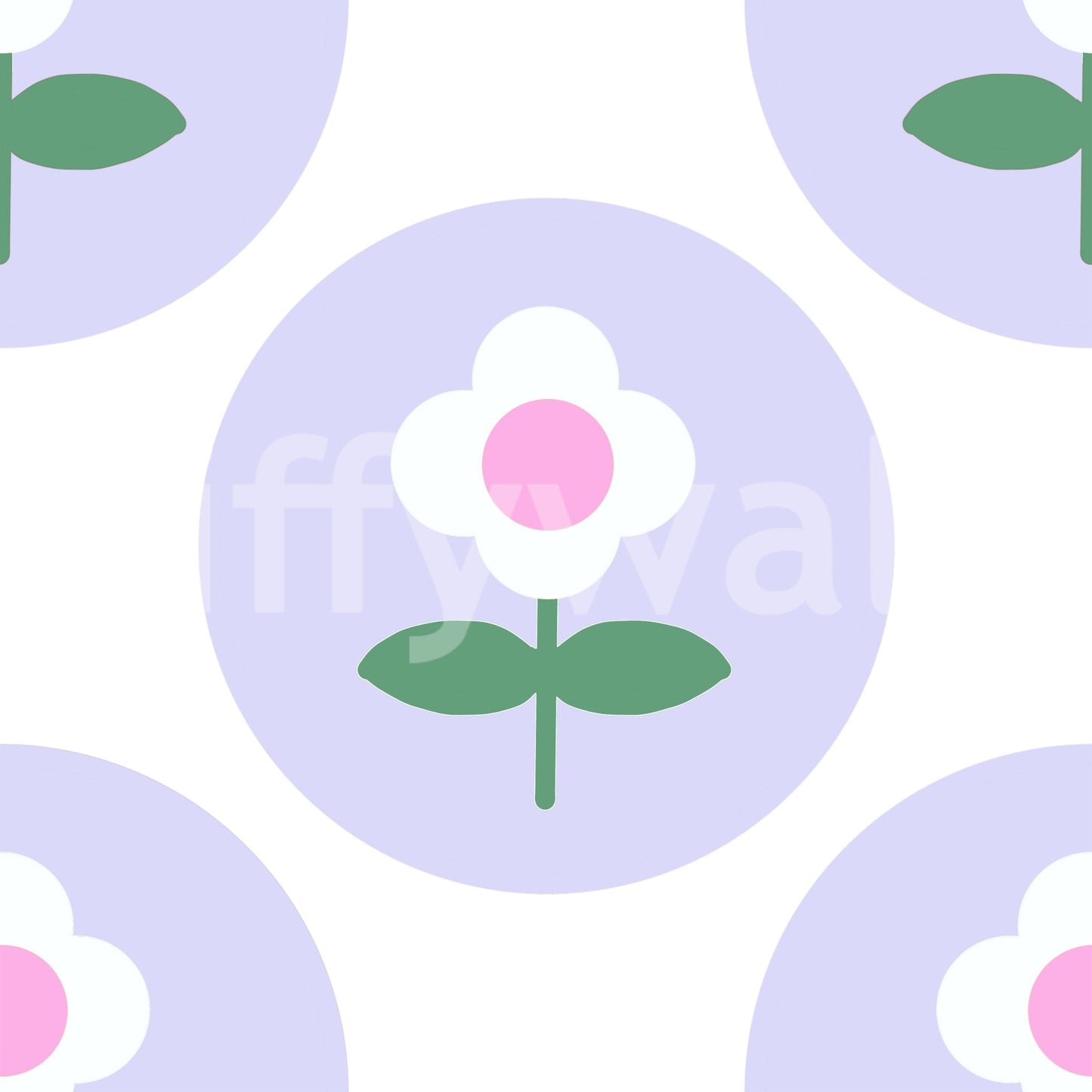 Smooth graphics on the Soft Lavender Bloom wallpaper surface GD9454