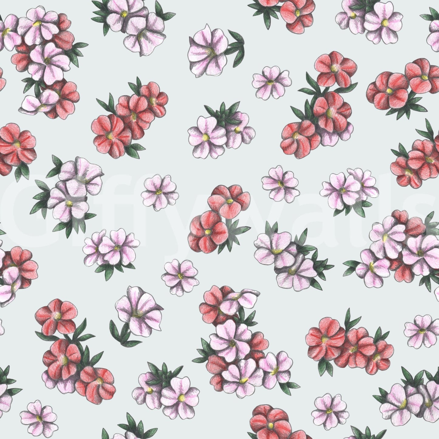 Feminine floral wallpaper design