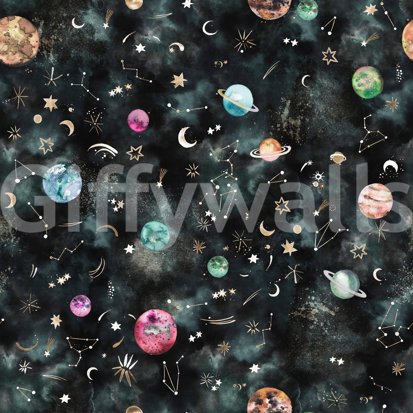 Space Galaxy Astronomy Constelations Planets Blue Wallpaper