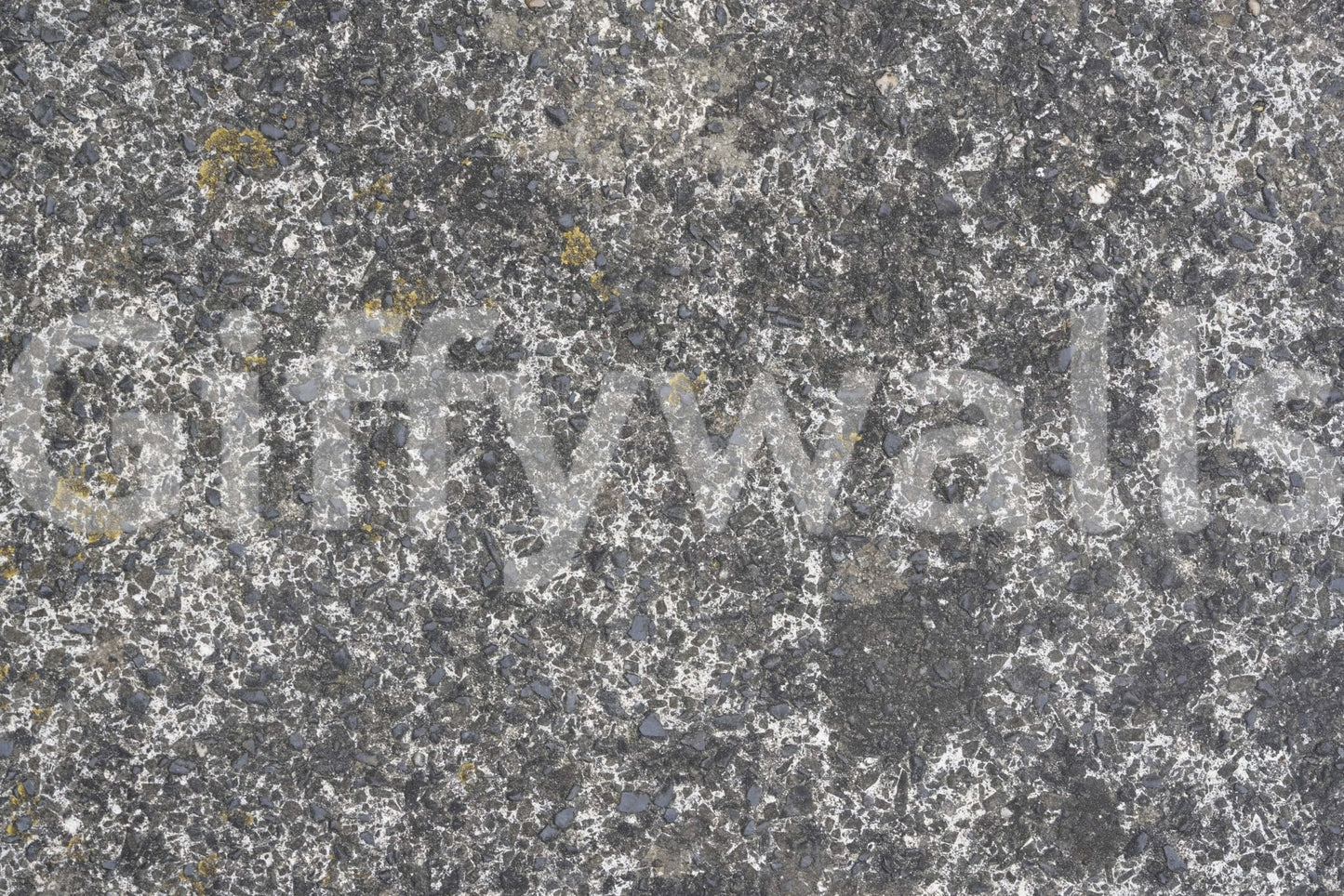 Full wall view of speckled stone wallpaper mural.