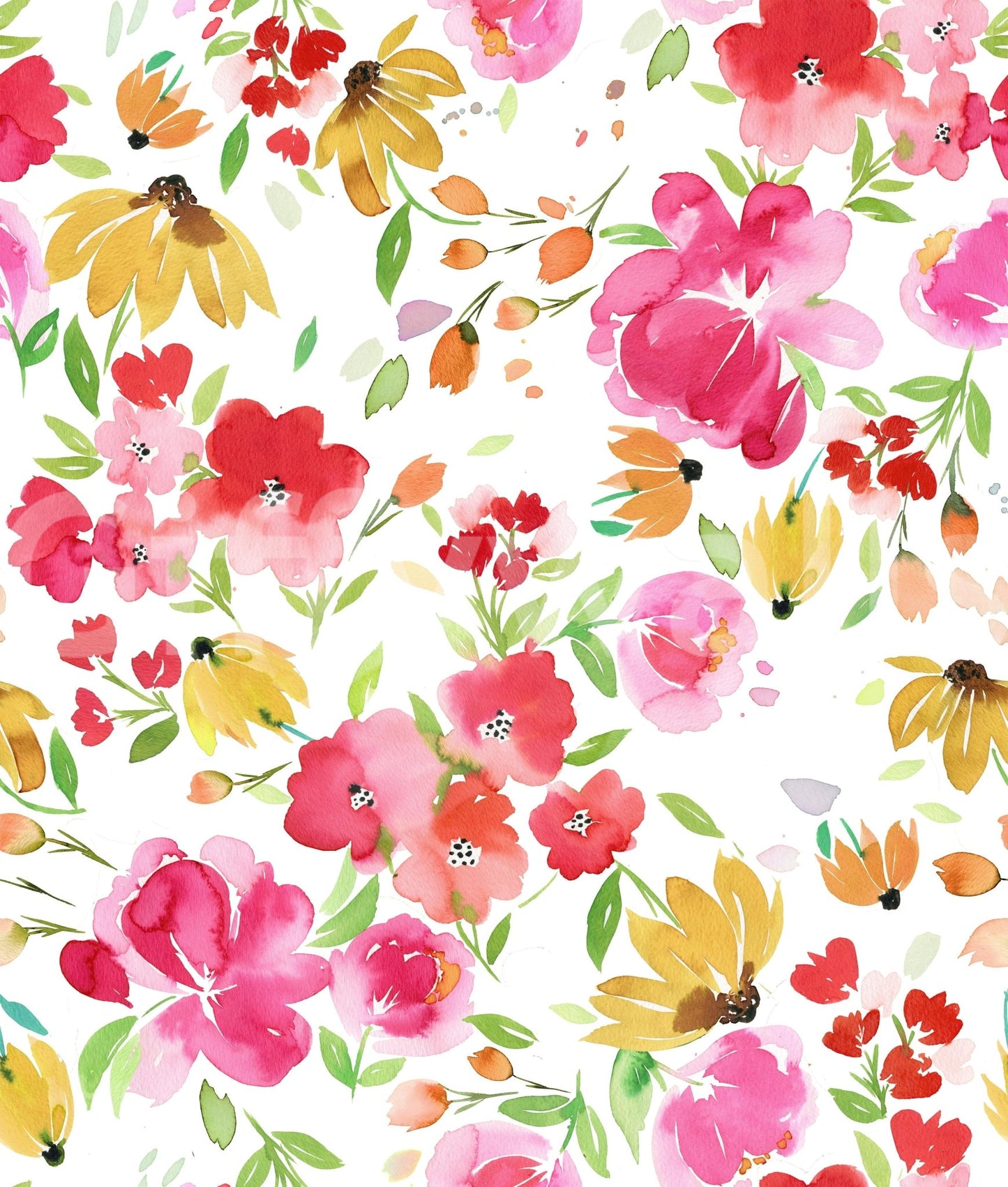 Spring Fresh Flowers Nature Pink Yellow Wallpaper