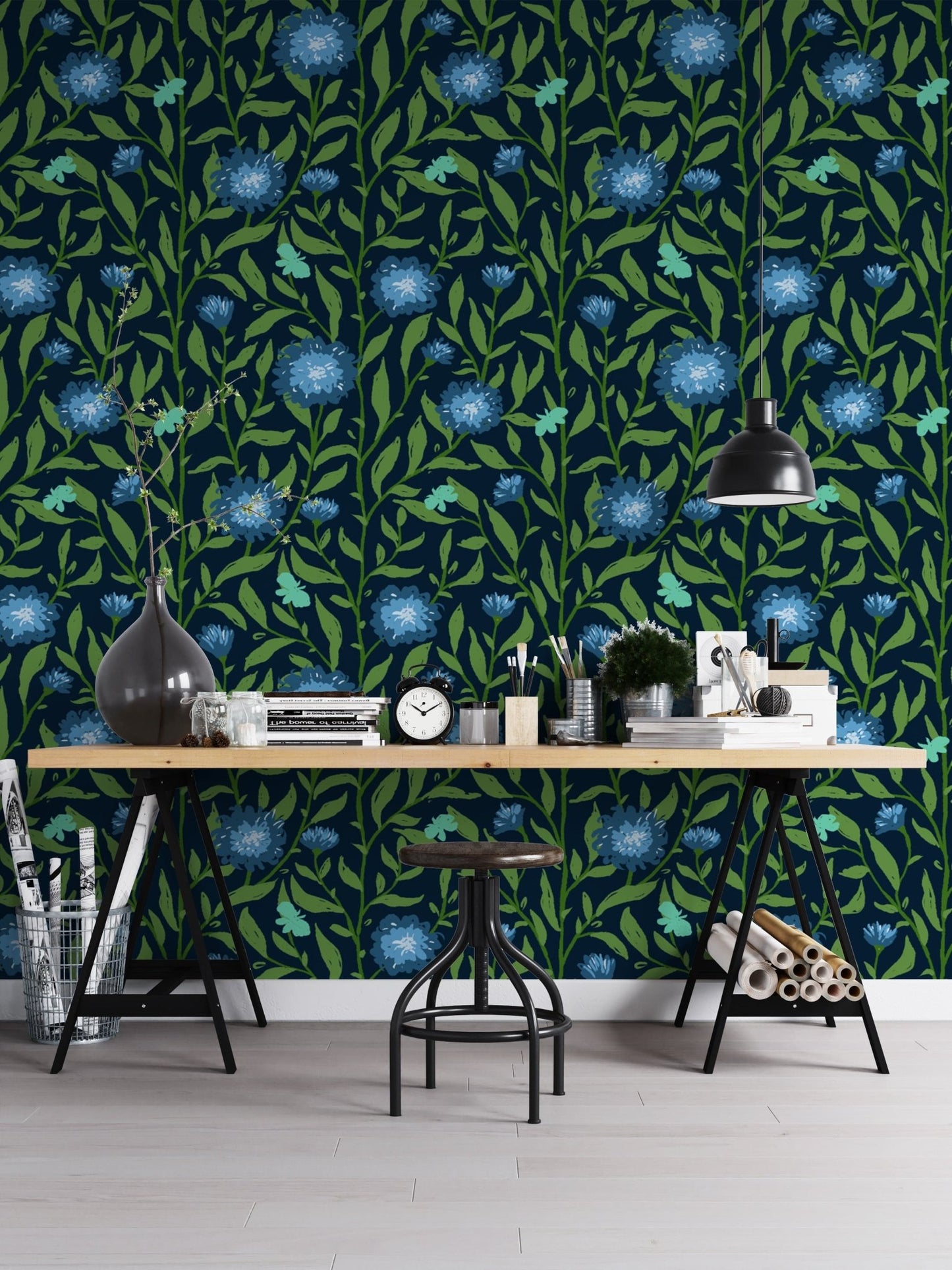 Spring Trellis Dark Green Wallpaper - Giffywalls RNM85