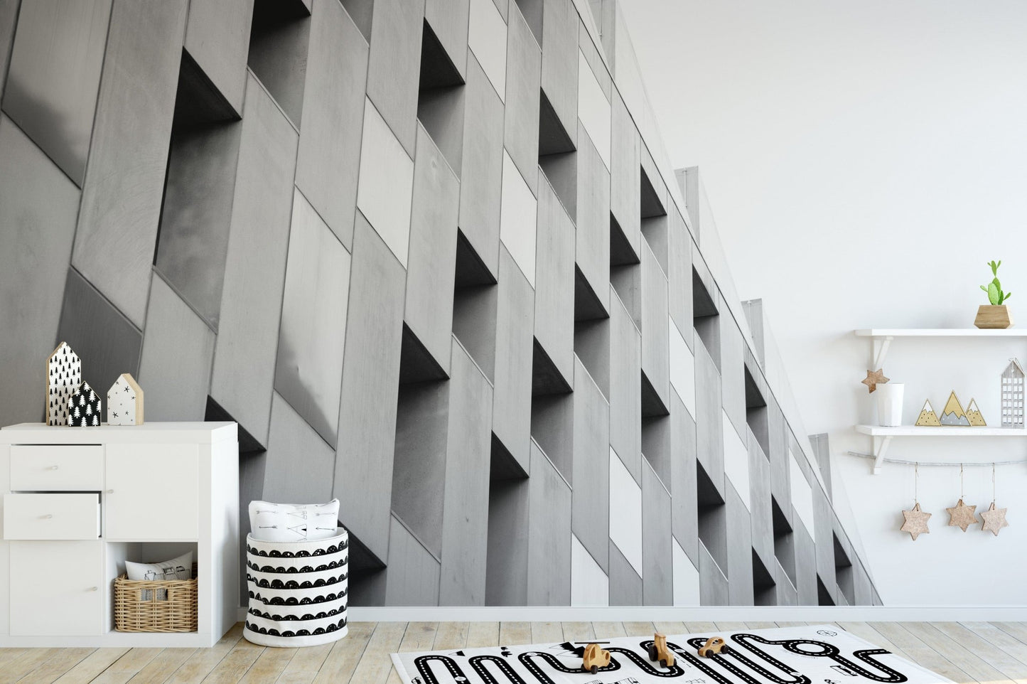 Black and White Architectural Wallpaper Mural - Giffywalls B124