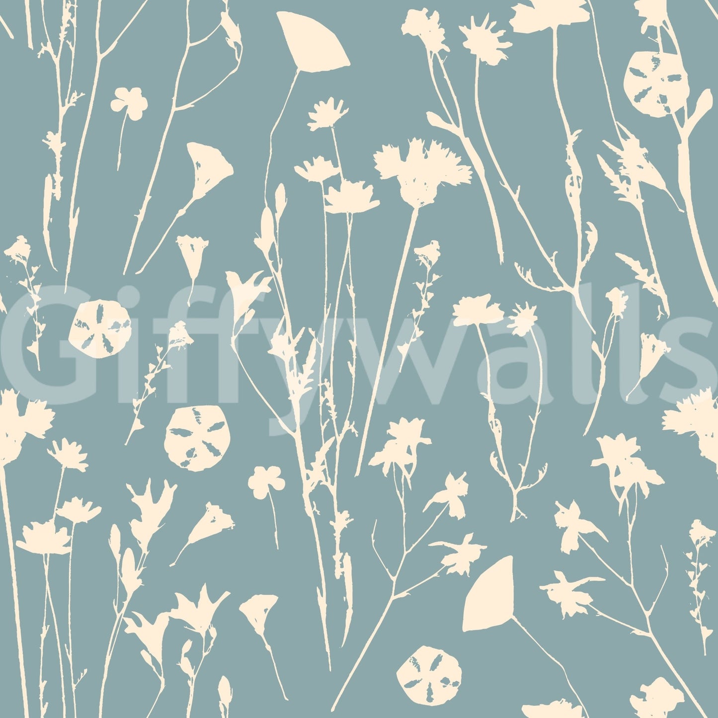 A seamless pattern of classic elements on a wall