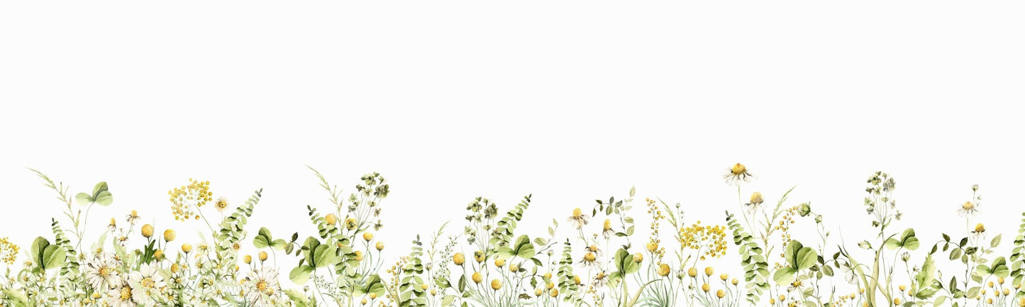 A lively summer meadow bloom wall mural for interiors, GD1244