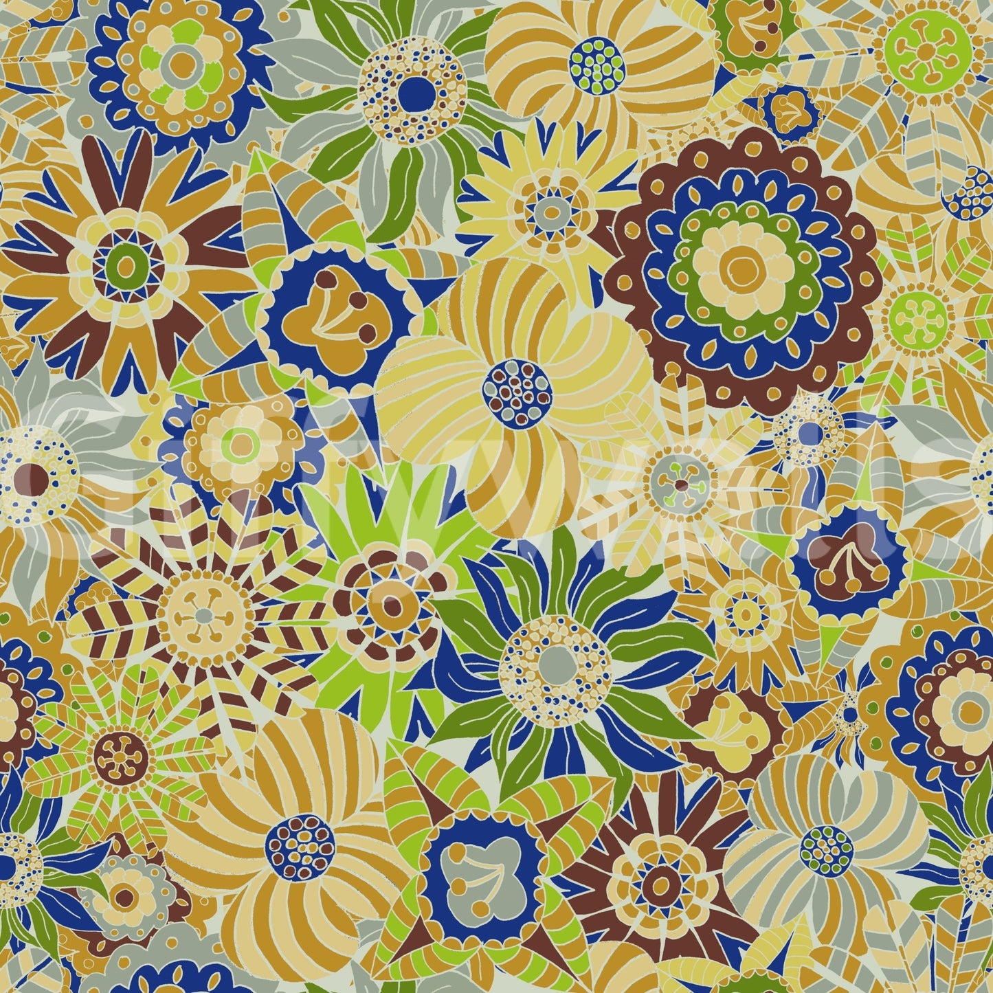 Unique floral wallpaper with a creative twist.