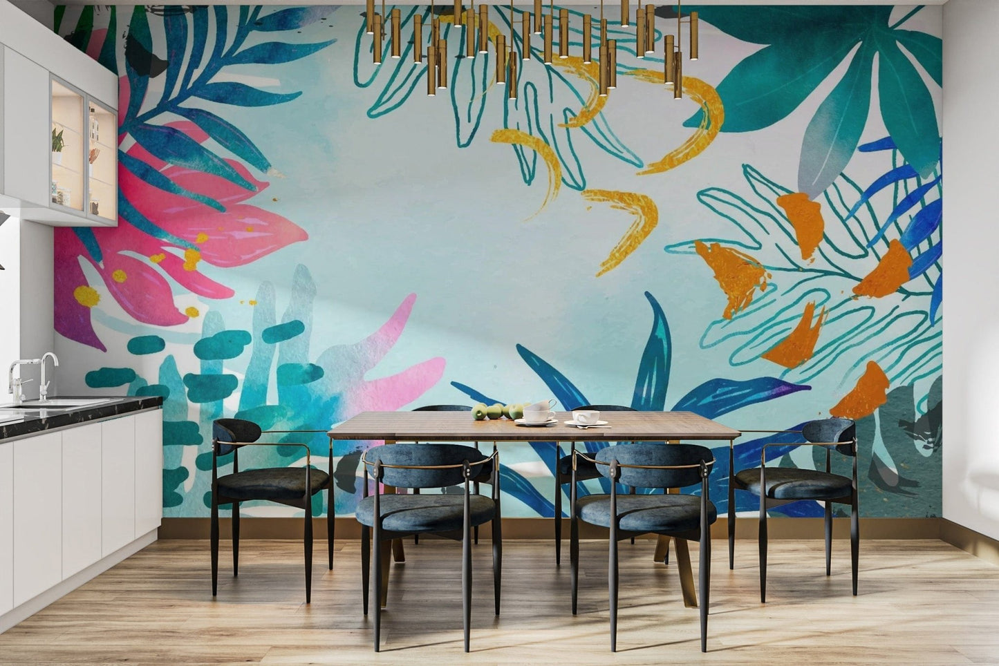 Summer Watercolors Wallpaper Mural - Giffywalls tropical-07