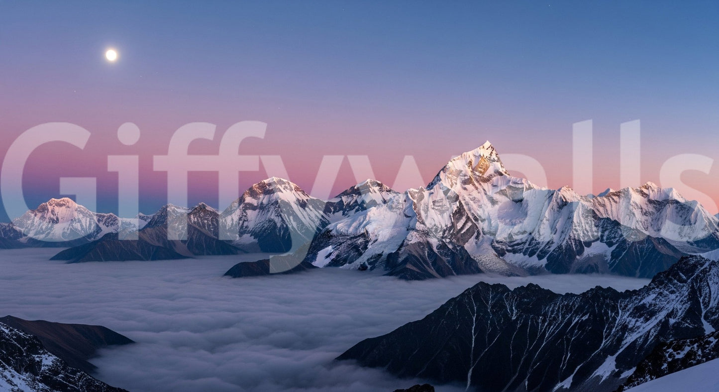 Summit Serenity Wall Mural rugged terrain design for a library wallpaper mural