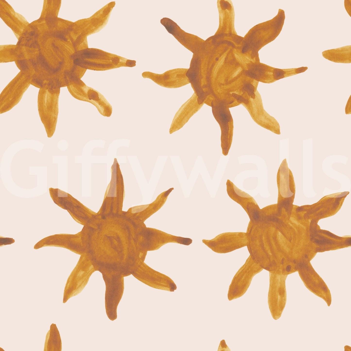 Sunny Brushstrokes Wallpaper: Cheerful, rustic style., GD6517