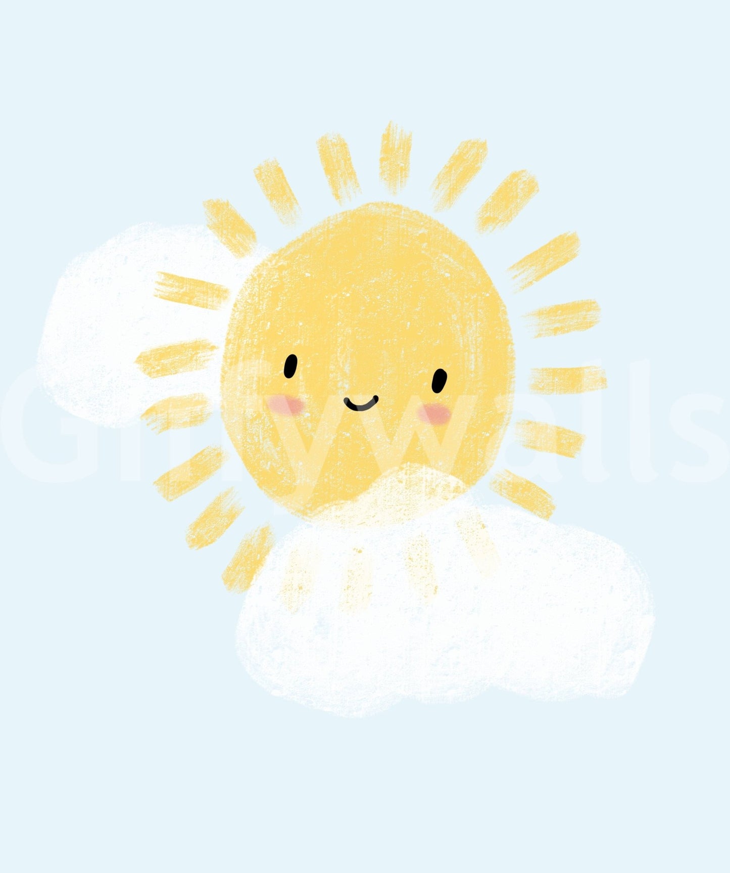 Sunshine face with blush cheeks GD326