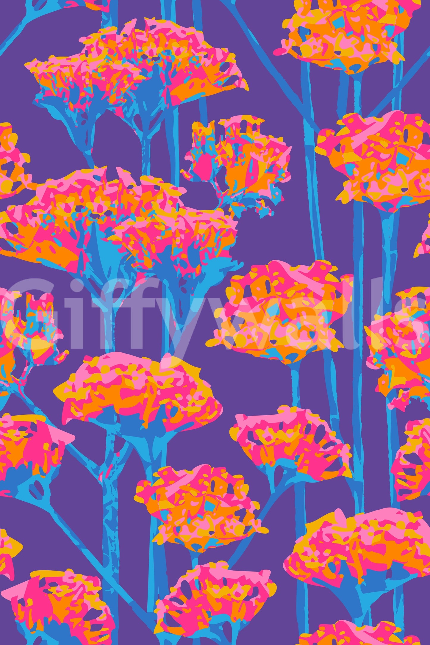 The wallpaper has a smooth, non-reflective matte finish.