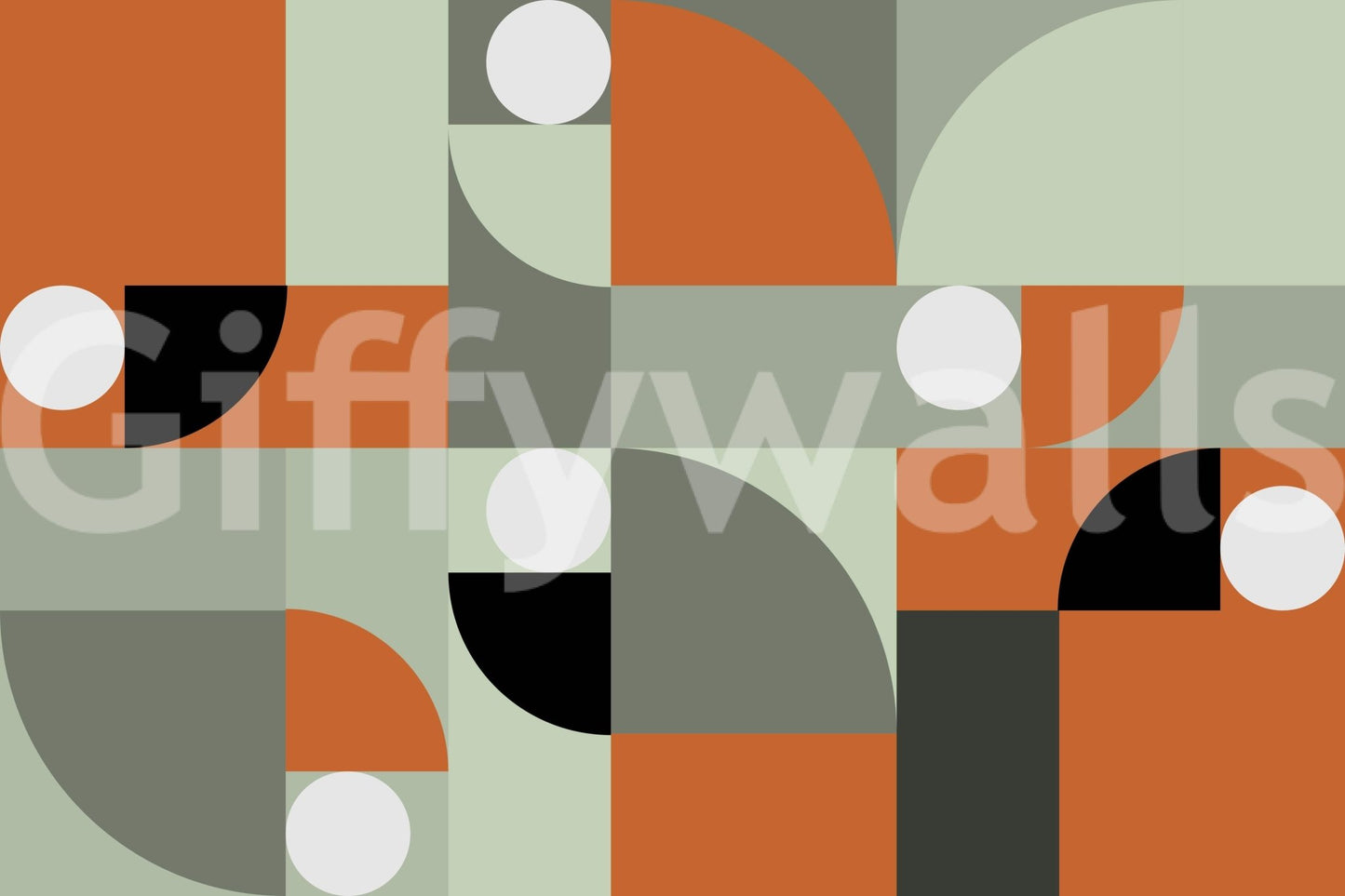 Contemporary entryway decor with the Terracotta and Gray Wall Mural.