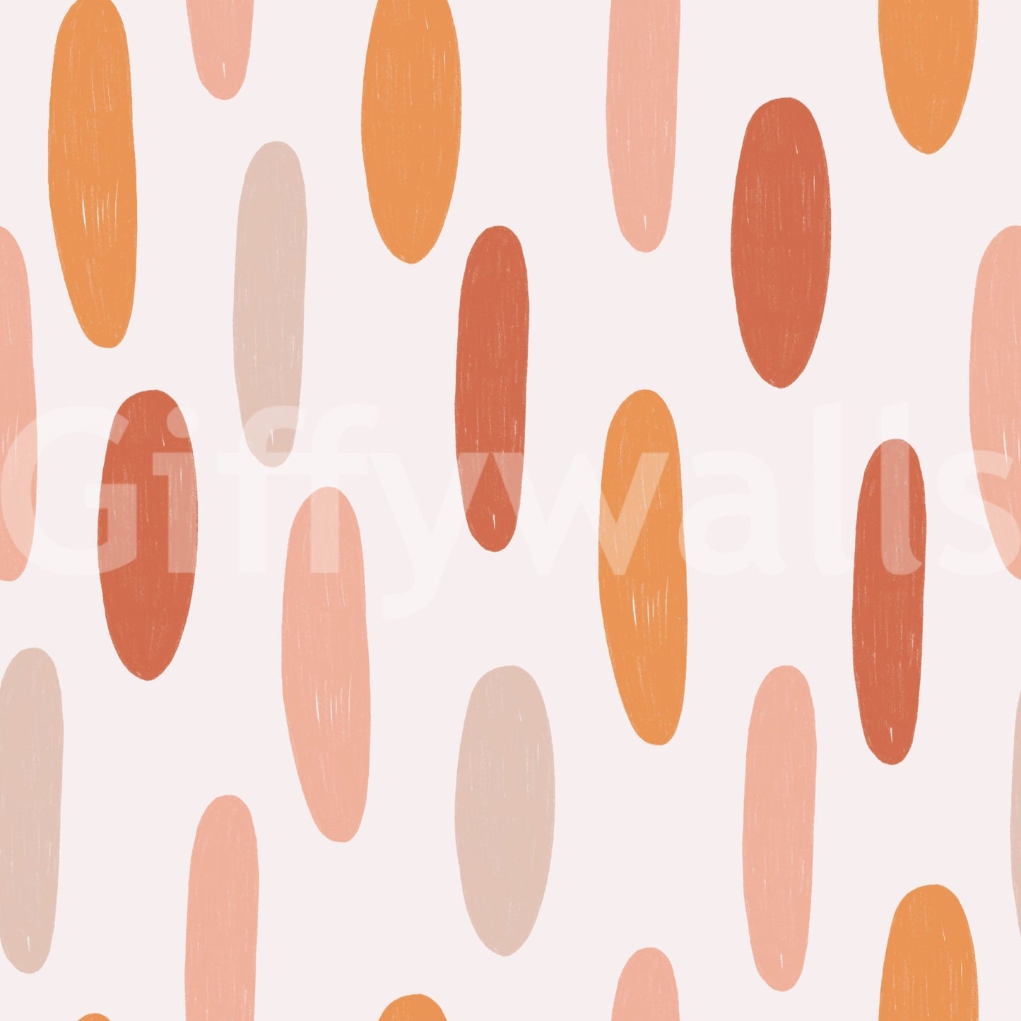 Cozy interior Terracotta Dreamscape Wallpaper decor pattern.