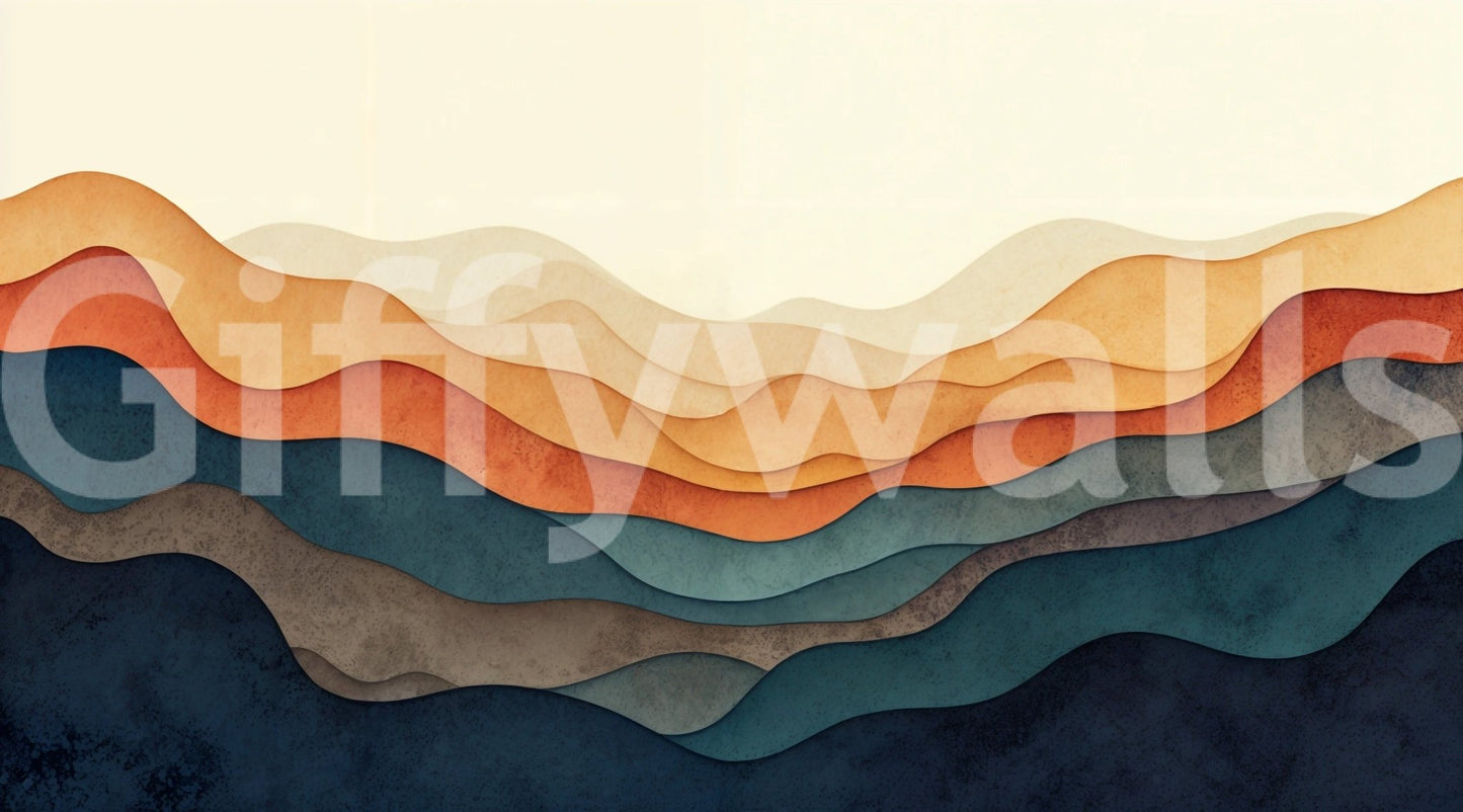 Terracotta Layers Wall Mural