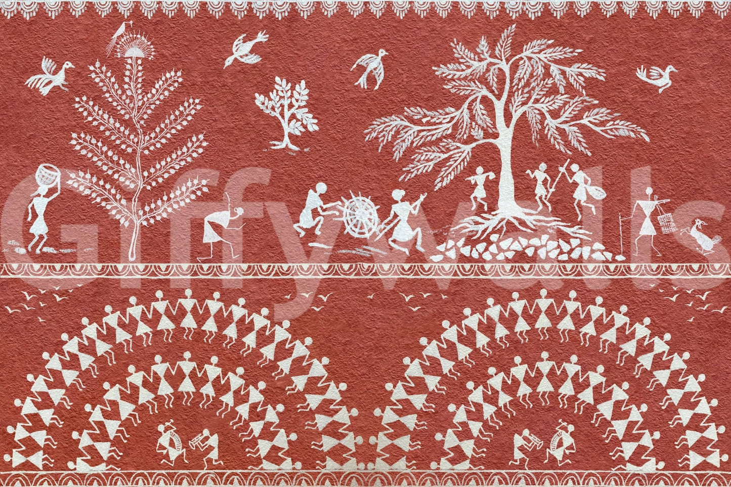 Terracotta Tribe Wall Mural