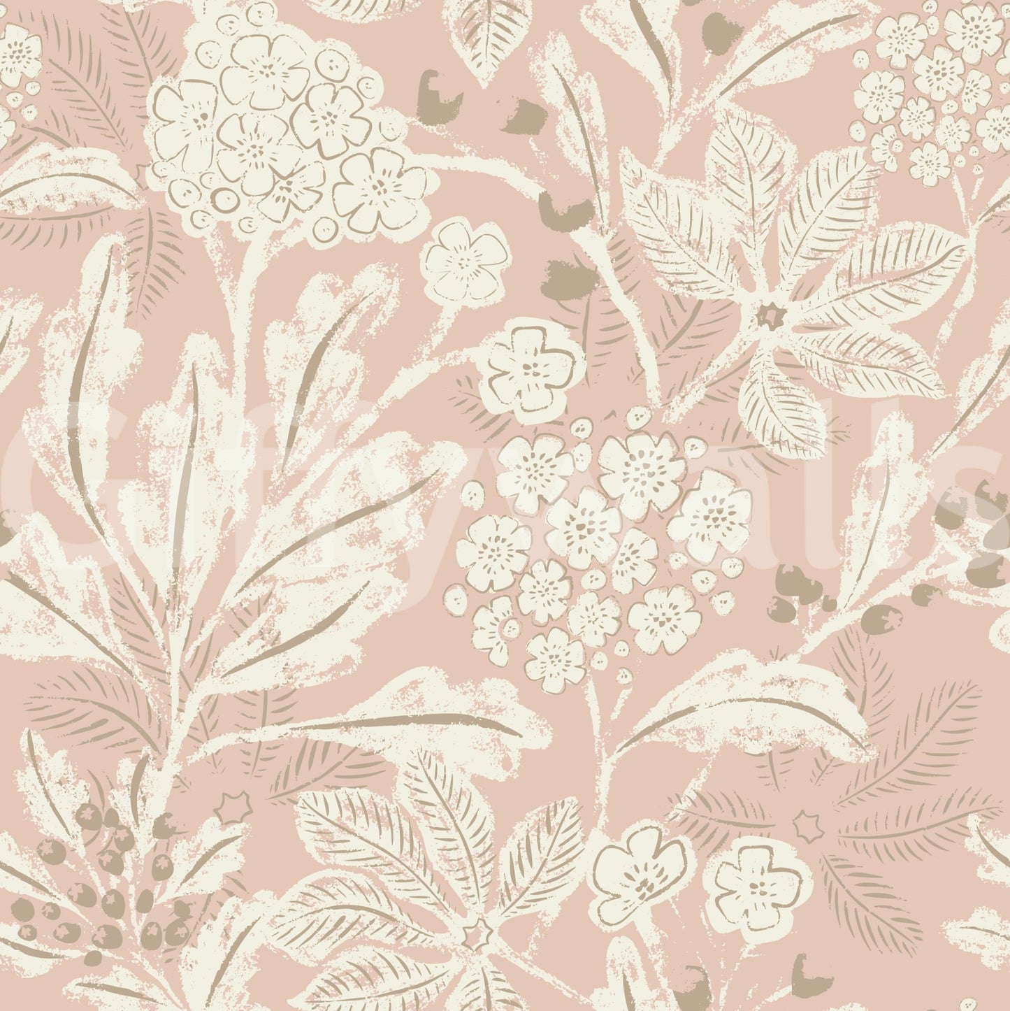 Subtle texture botanical wallpaper