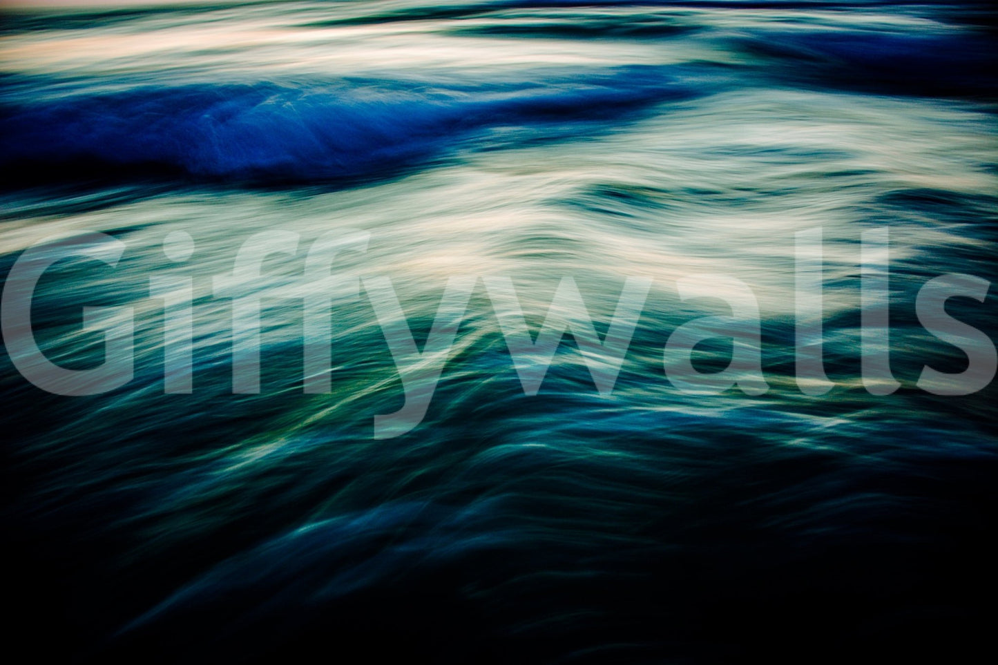 A high-quality serene ocean wall mural for walls.