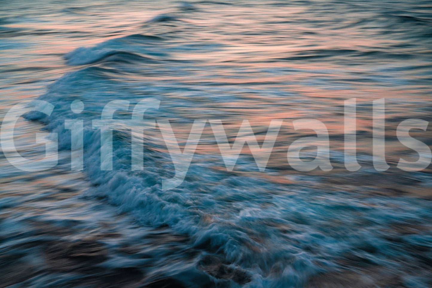 A high-quality serene ocean wall mural for walls.