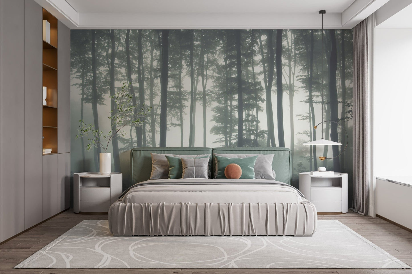 Halloween-Themed Tall Forest Tree Wallpaper