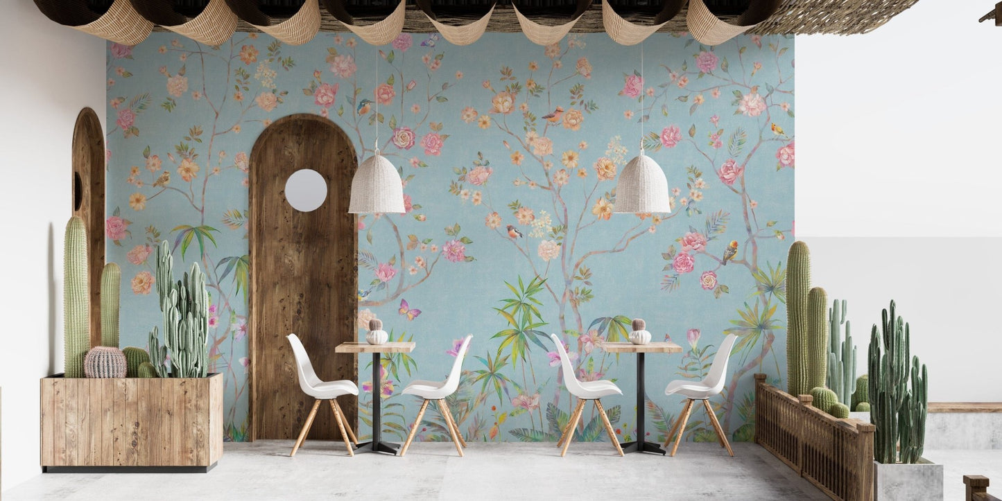 Classic Blue Chinoiserie Wallpaper
A494