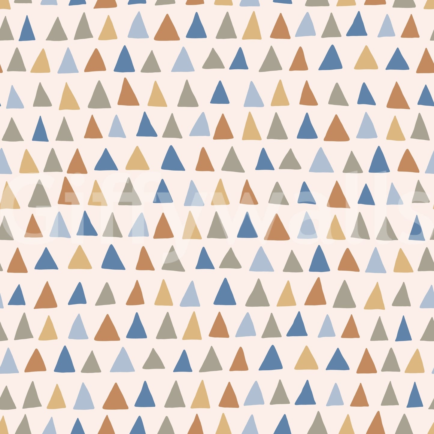 Boho pattern wallpaper with geometric layout