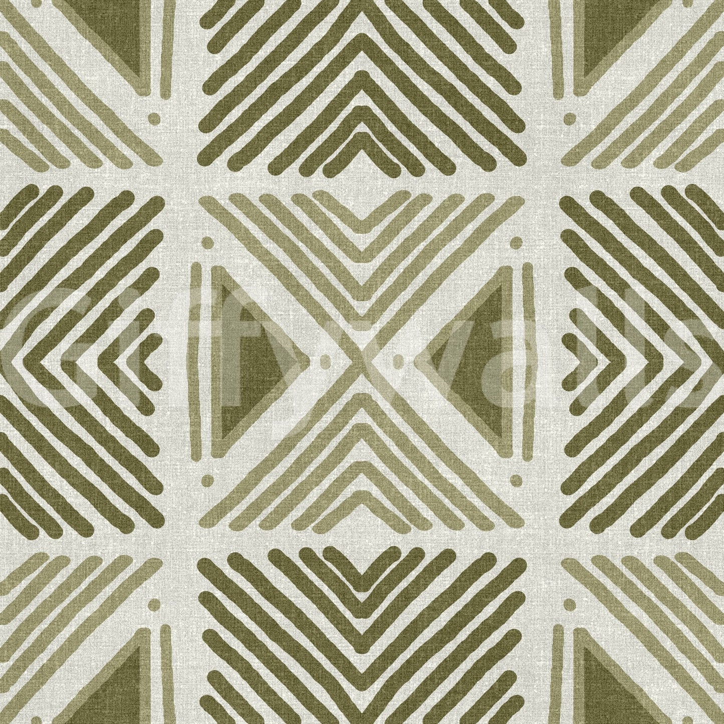 Naturally inspired Tribal Herbs Motif Wallpaper for interiors