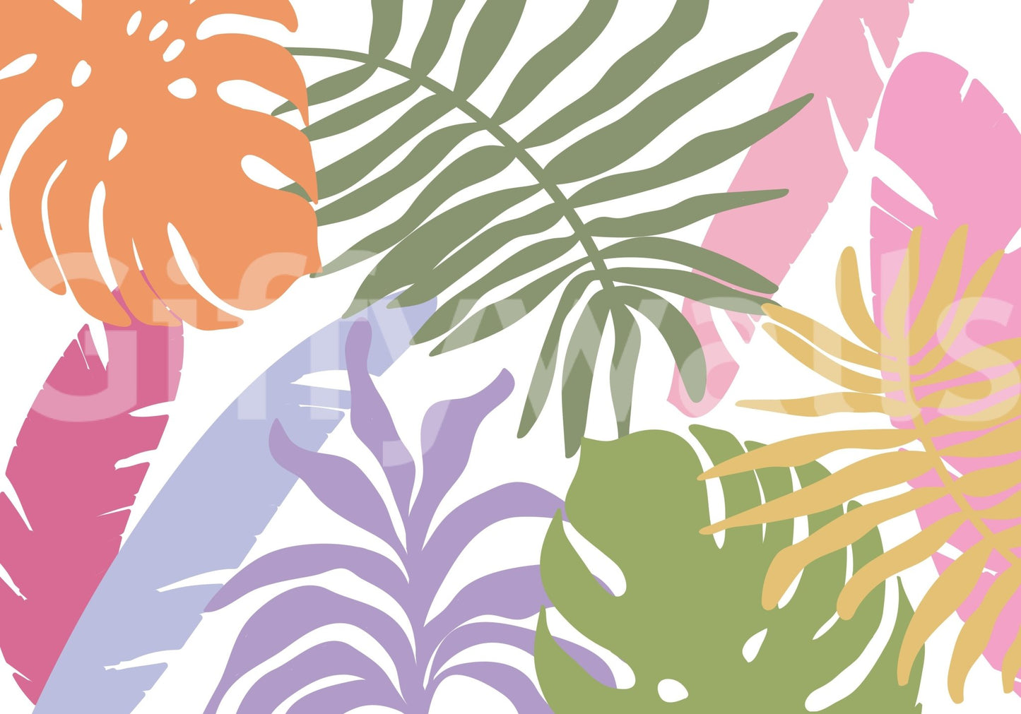 A high-quality tropical forest wall mural for walls.