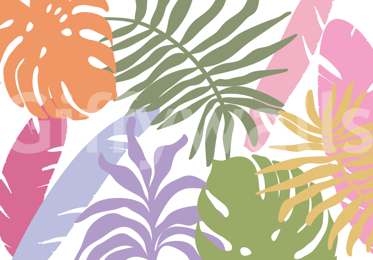 A high-quality tropical forest wall mural for walls.