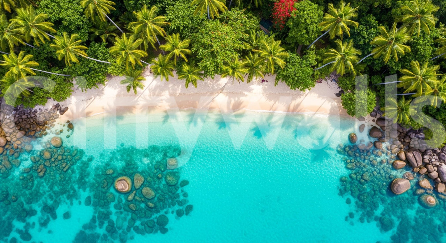 This wallpaper is perfect for a living room, bedroom, or a sunroom.