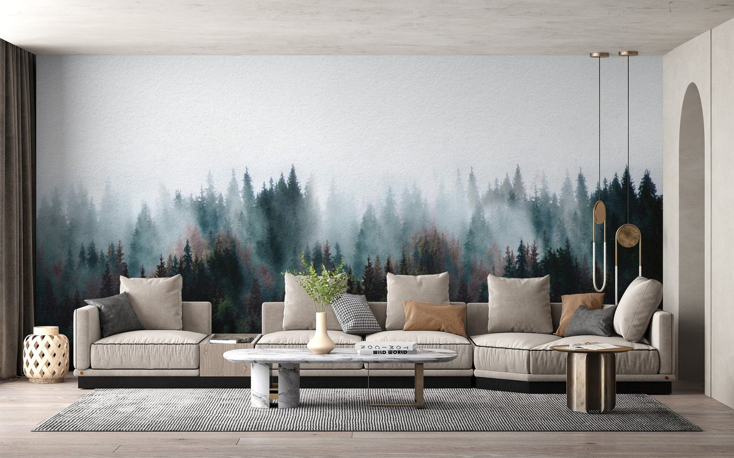 Towering palm trees wallpaper design