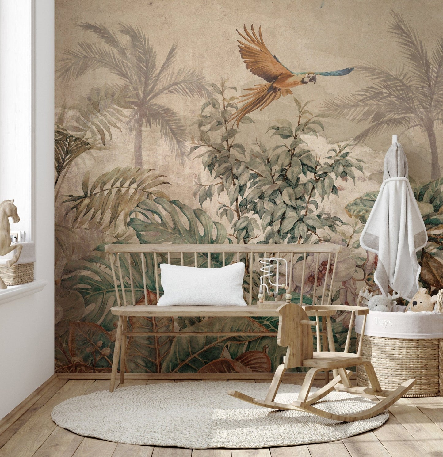 Tropical Forest Sepia Wallpaper