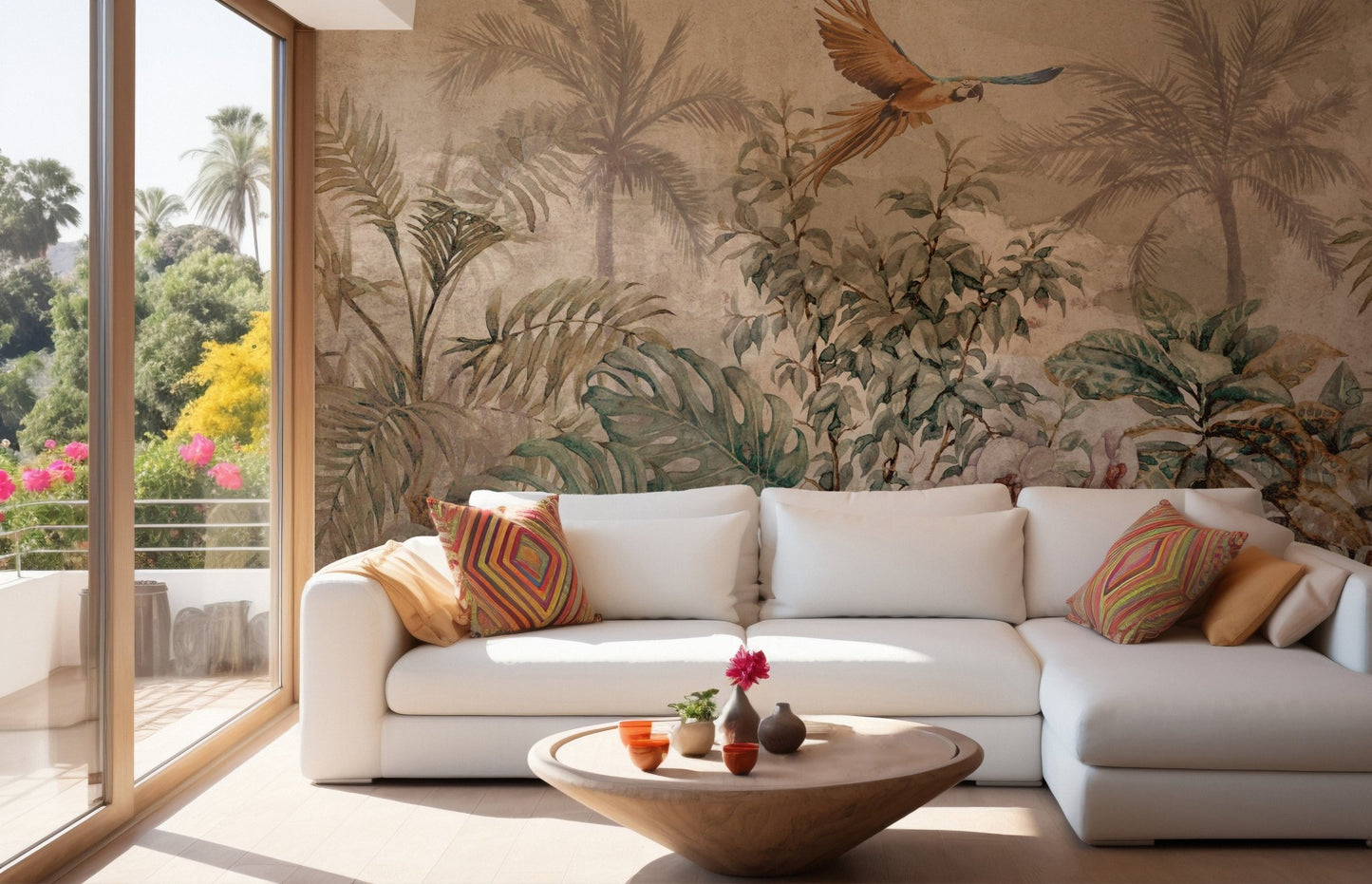 Sepia Forest Scene Wall Mural A565