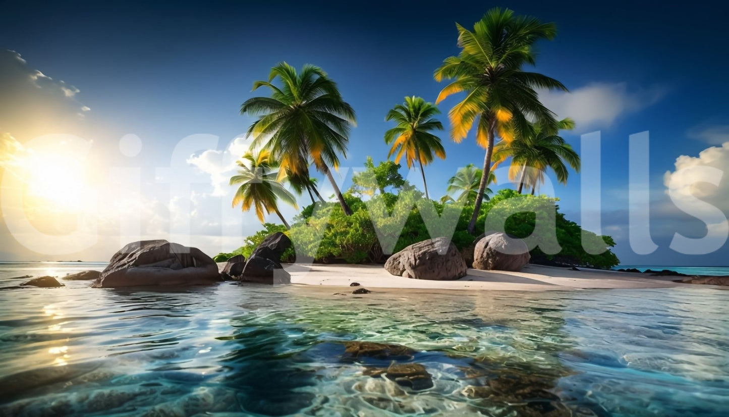 The image feels peaceful and restful, like a quiet day on the beach.