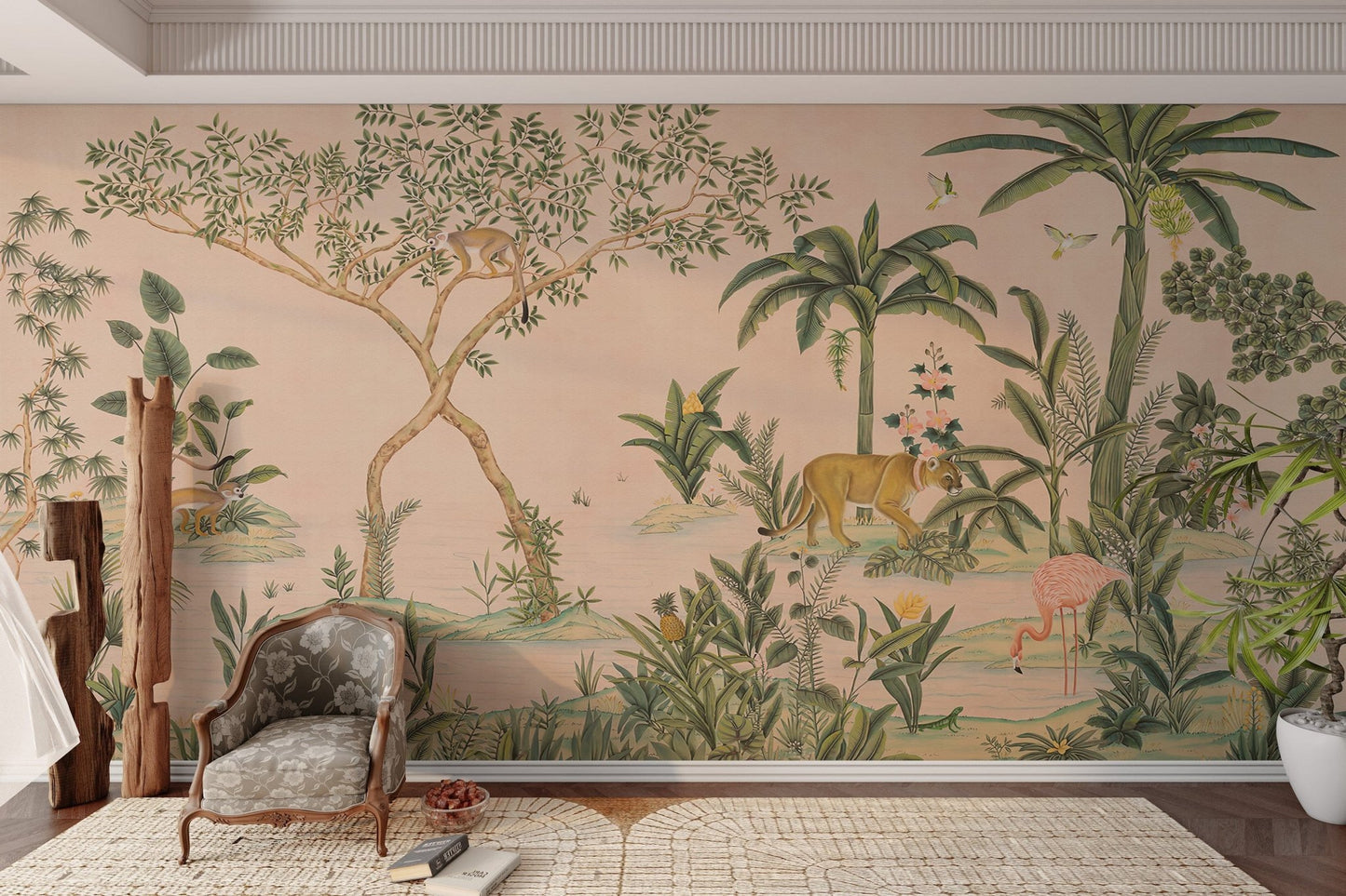 Wildlife wallpaper with forest animals