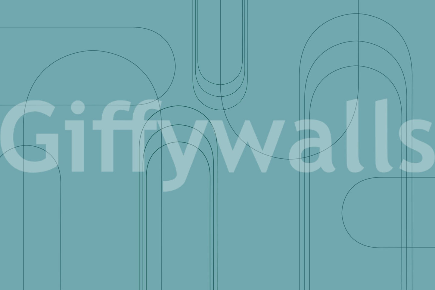 Unique turquoise wallpaper design detail