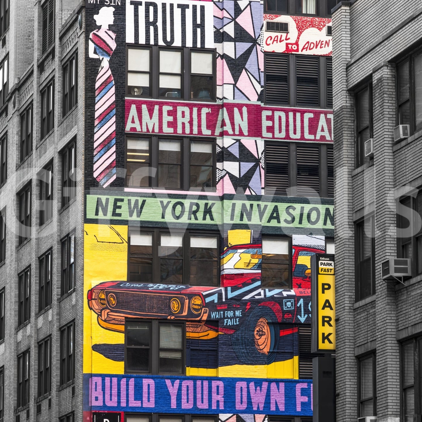 Urban Invasion mural bold street style wall