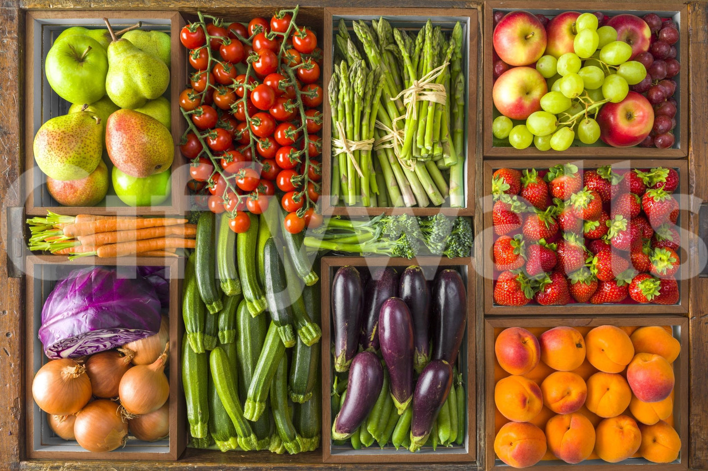 The view is close-up on the vegetables, highlighting their details.