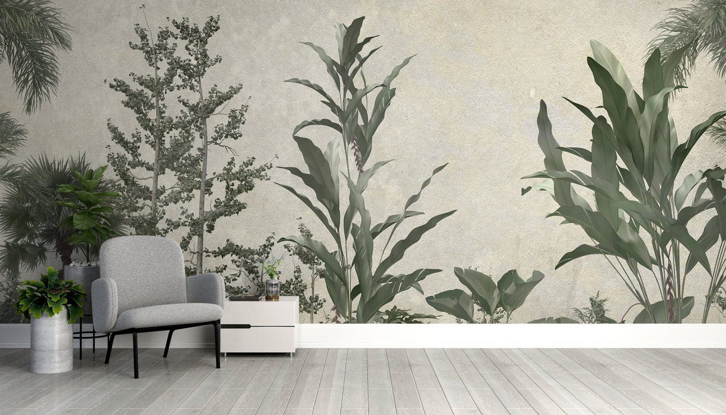Lush Verdant Valleys wall mural for stylish living room interiors., C236