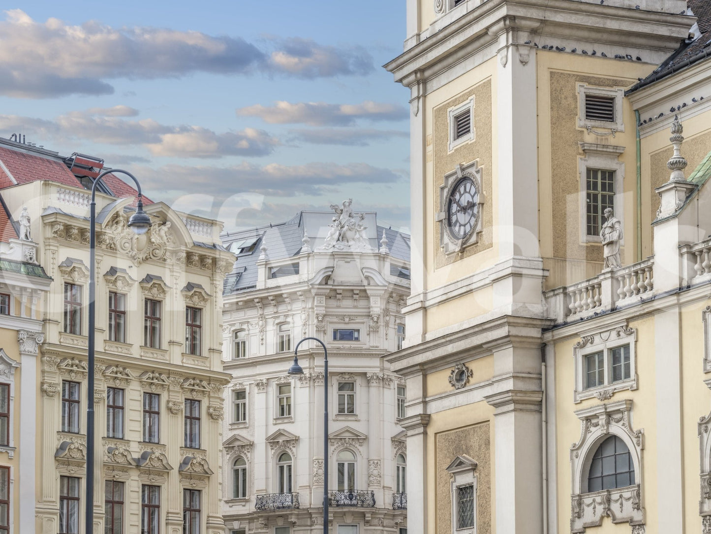 Scenic urban wallpaper providing a sophisticated and scholarly interior feel.