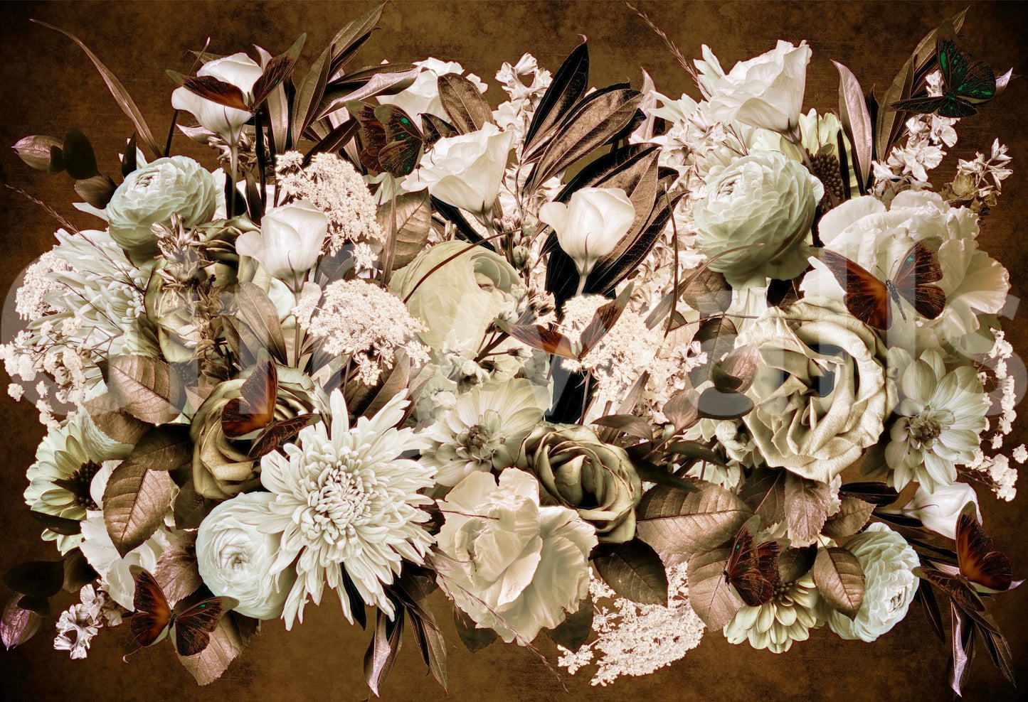 A high-quality serene flower wall mural for walls.