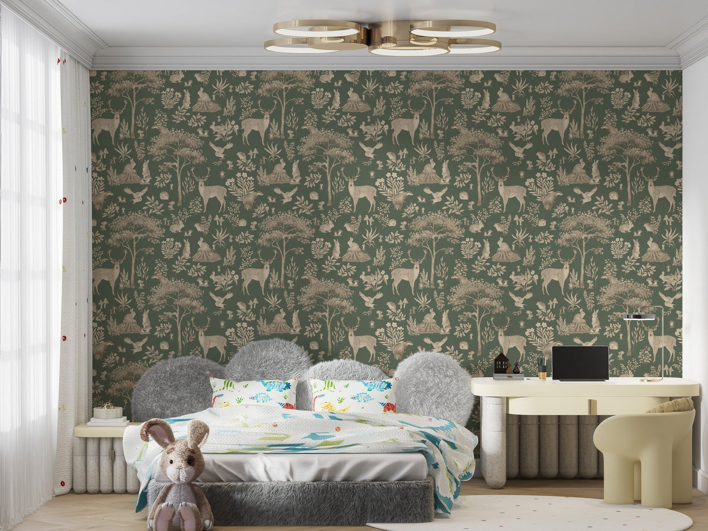 Timeless wildlife wallpaper with trees KB91