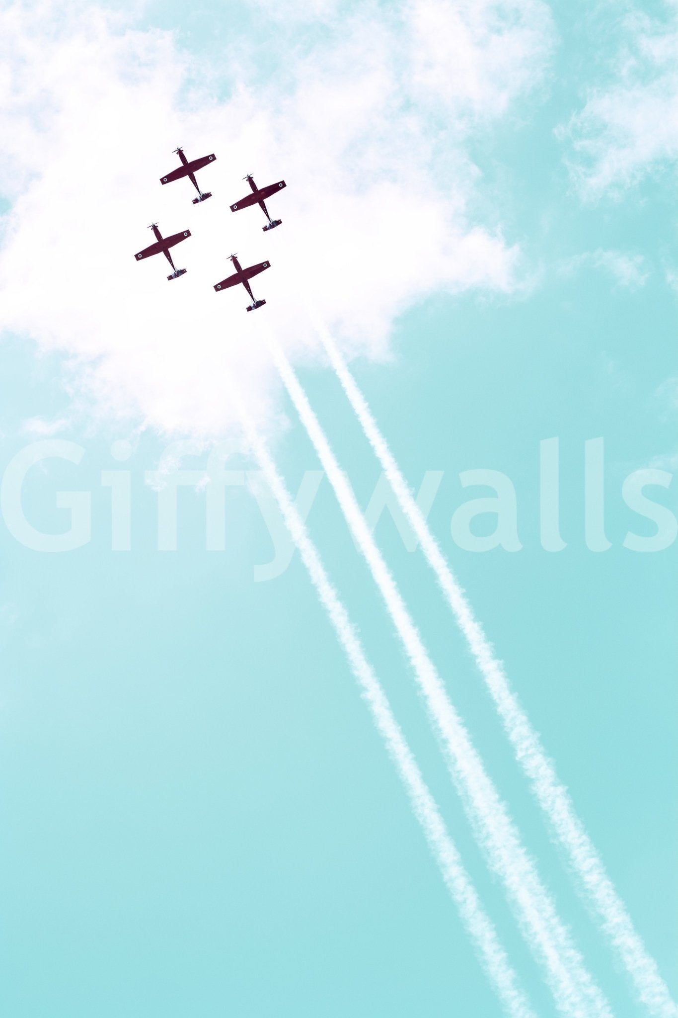 A high-quality WWII era wall mural for walls.