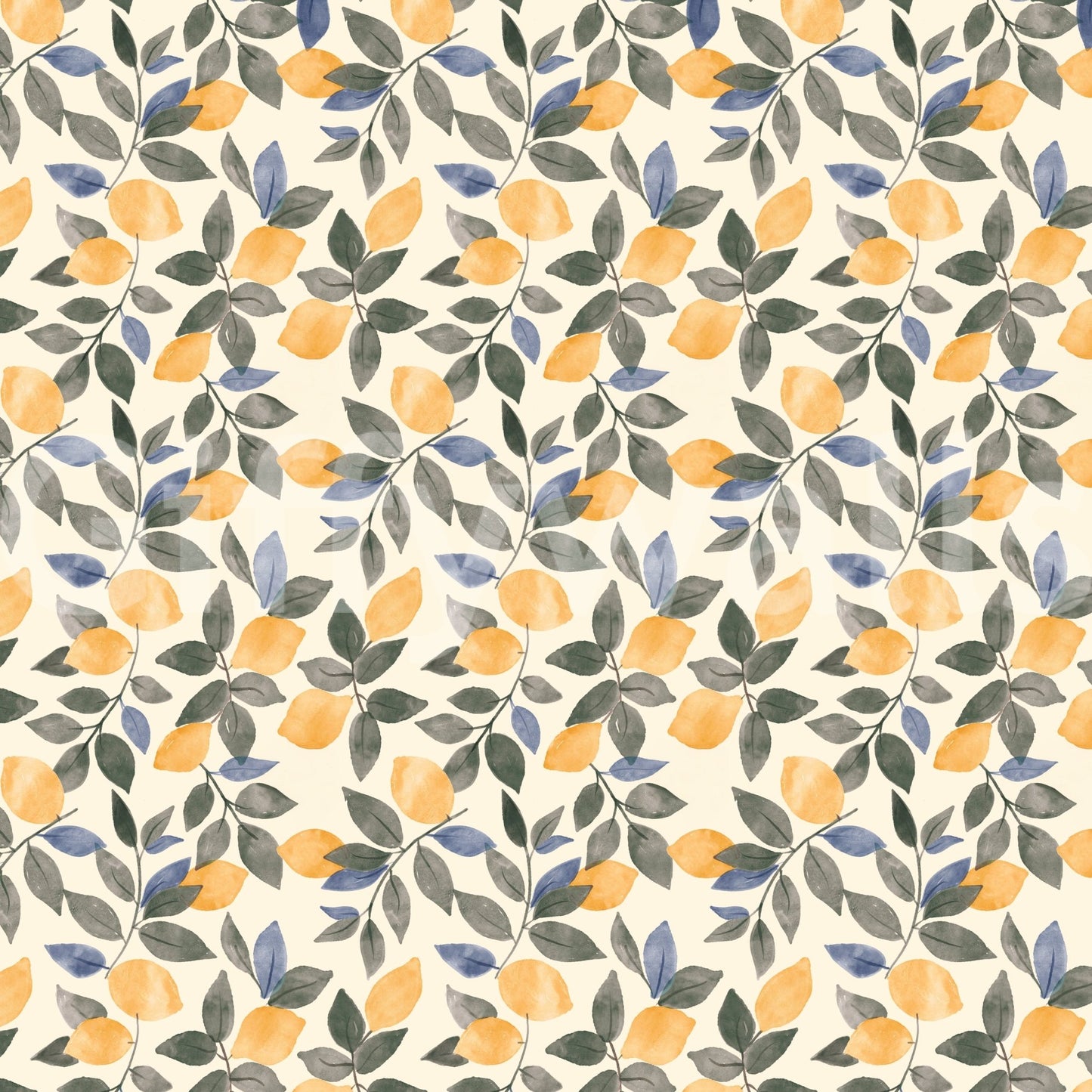 Fruit mural wallpaper in light tones