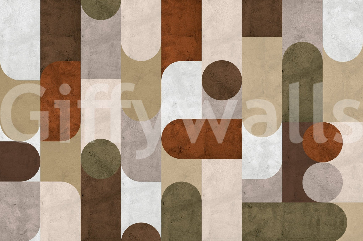 Artistic render of Vintage Mosaic Vibes Wall Mural brightening a kitchen area.