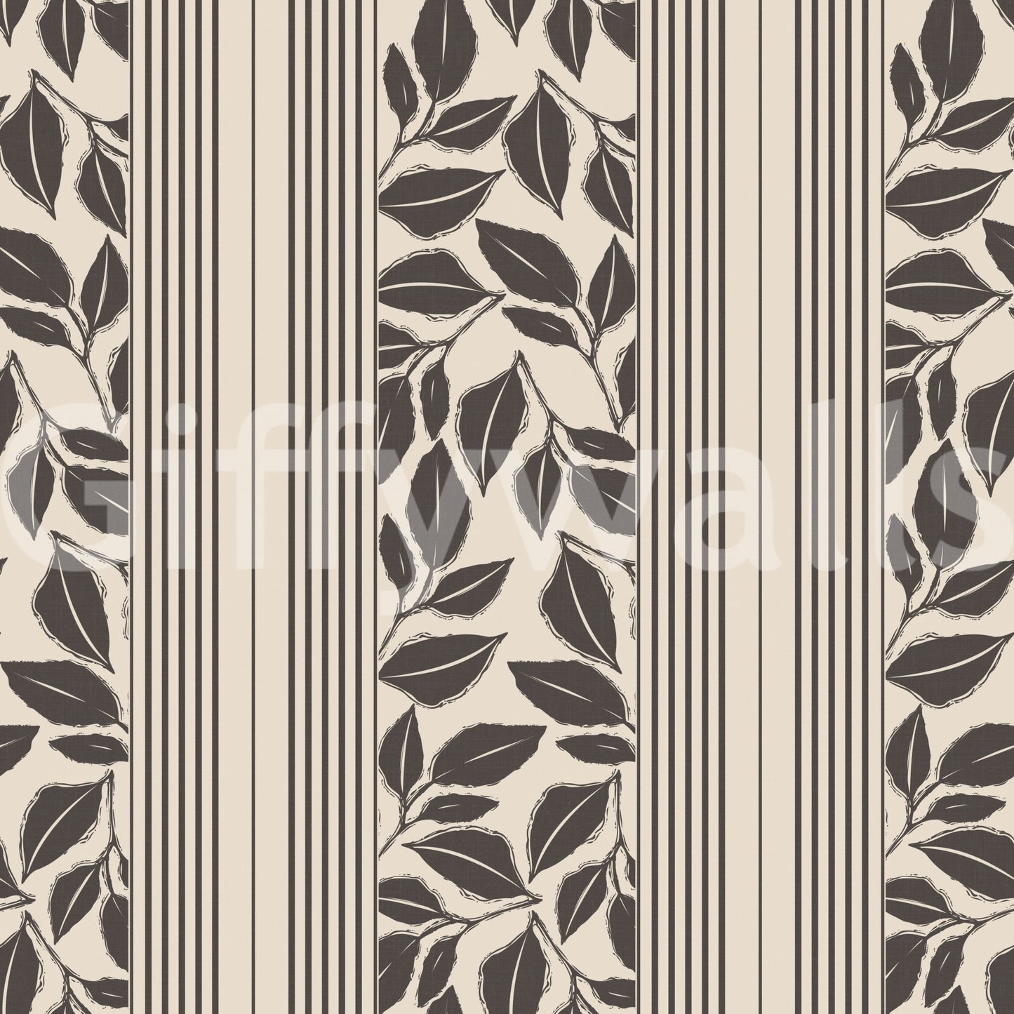 Vintage Trailing Foliage Cream Wallpaper