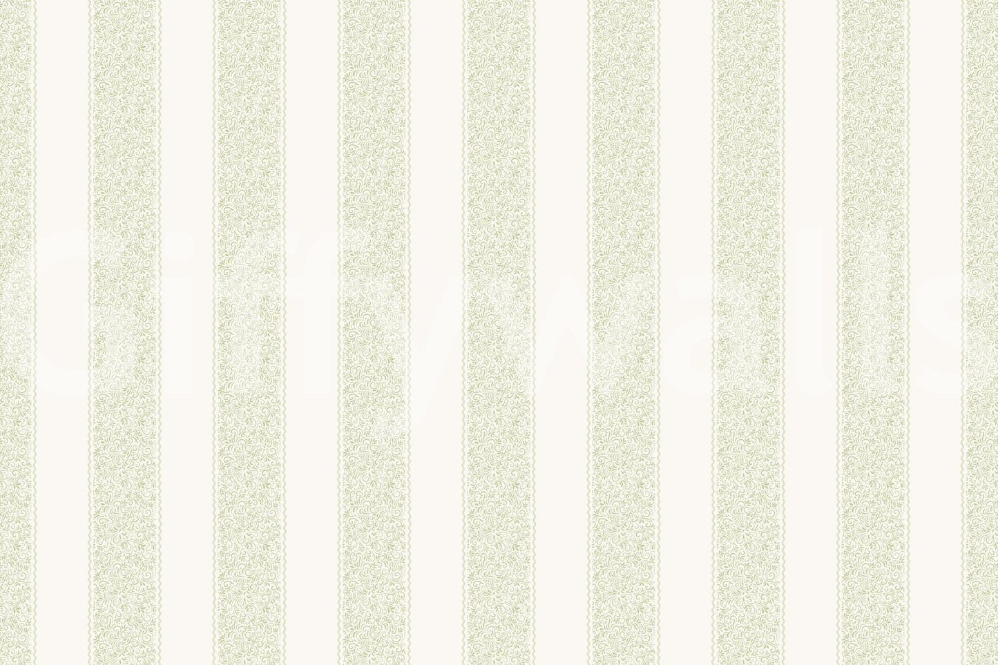 Vintage Vine Stripes Wall Mural